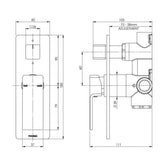 Phoenix Radii Shower / Bath Mixer W/ Divertor